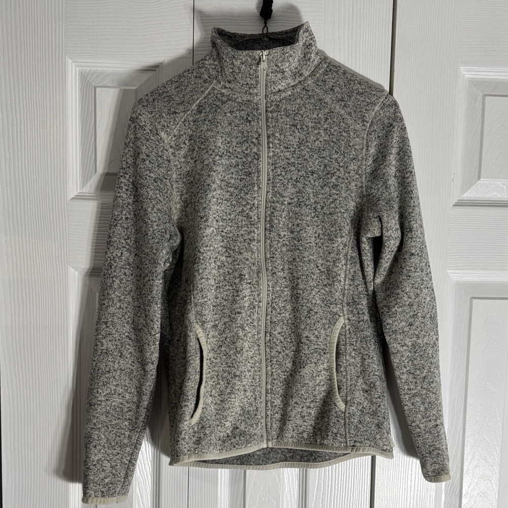 Eddie Bauer Heather Gray Women's Zip Up Sweat Shirt
